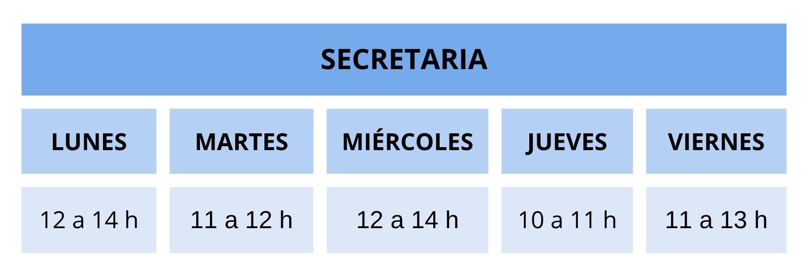 horario secretaria